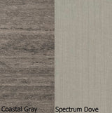 This is a swatch image showing the Coastal Gray frame and the Spectrum Dove cushion color.