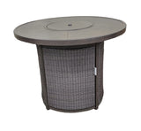 This image shows what the fire pit table looks like on a white background.