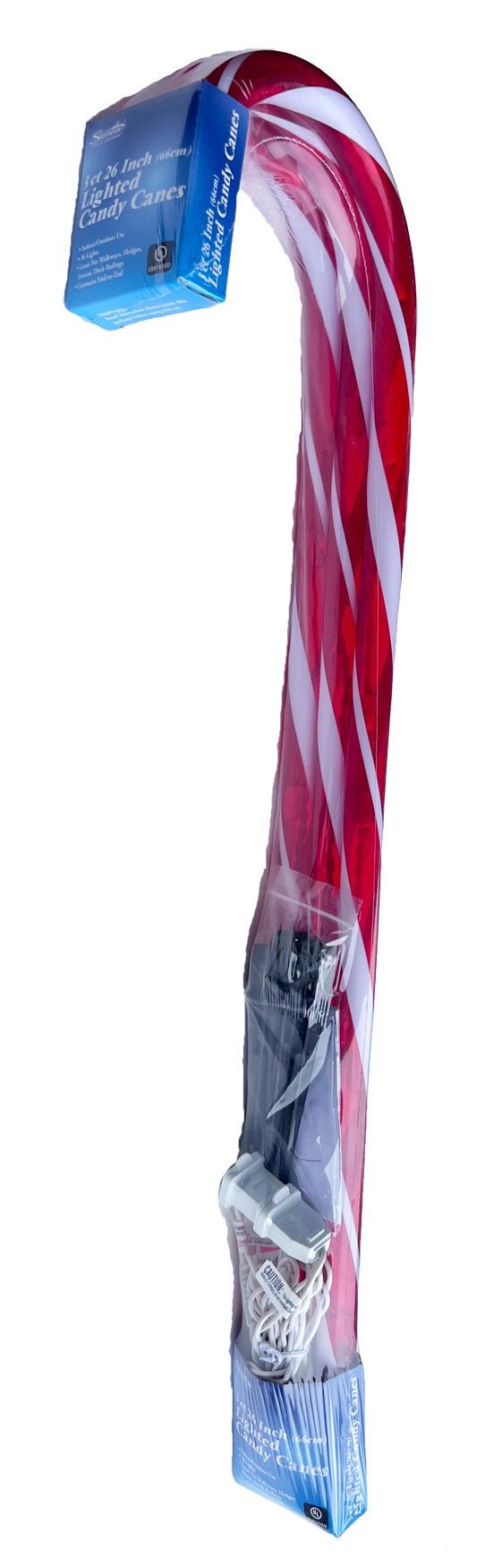 26" Lighted Candy Cane Lawn Stakes (3-Pack)