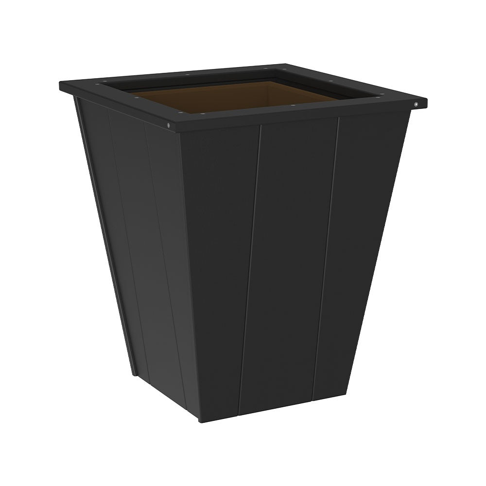 black outdoor plant pots Poly Lumber Elite Planter - 18"