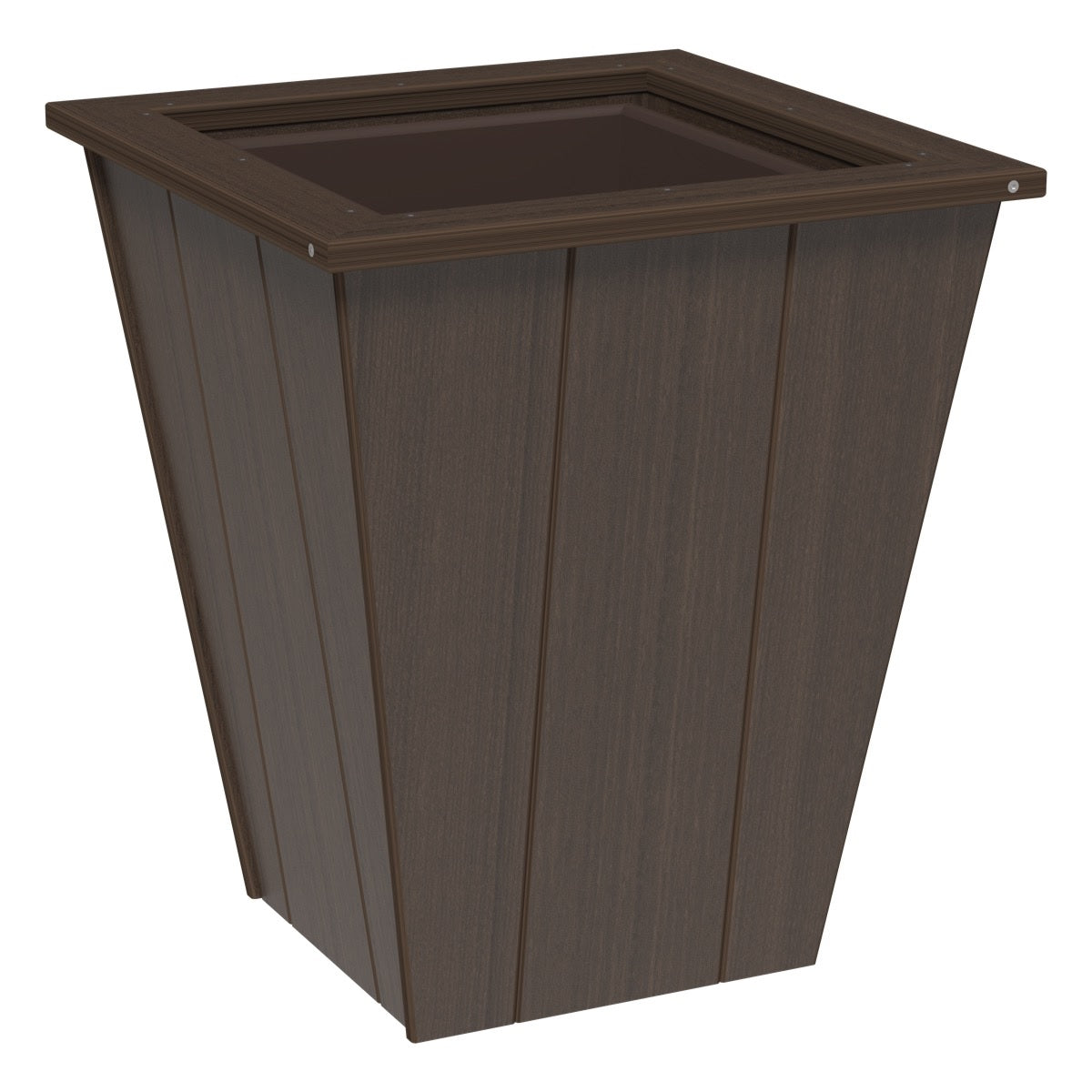 This is the Brazilian Walnut colored planter on a white background.