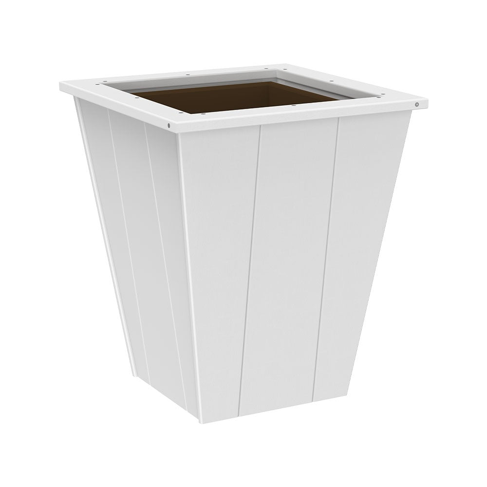 This is the White colored planter on a white background.