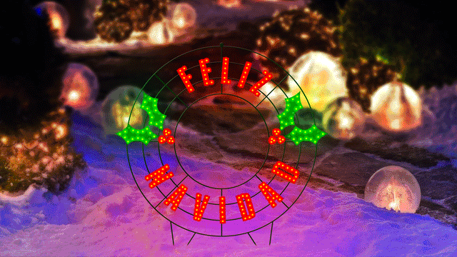 This animated image shows how the lights on this decoration twinkle.