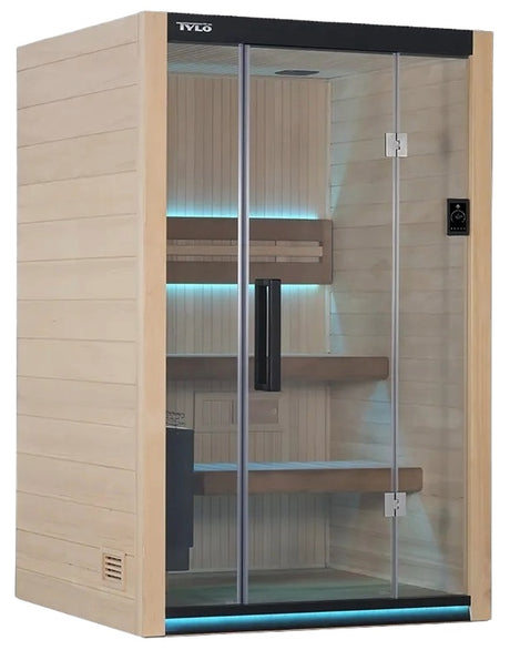 This image shows the Halmstad 2 Tylo sauna on a white background.