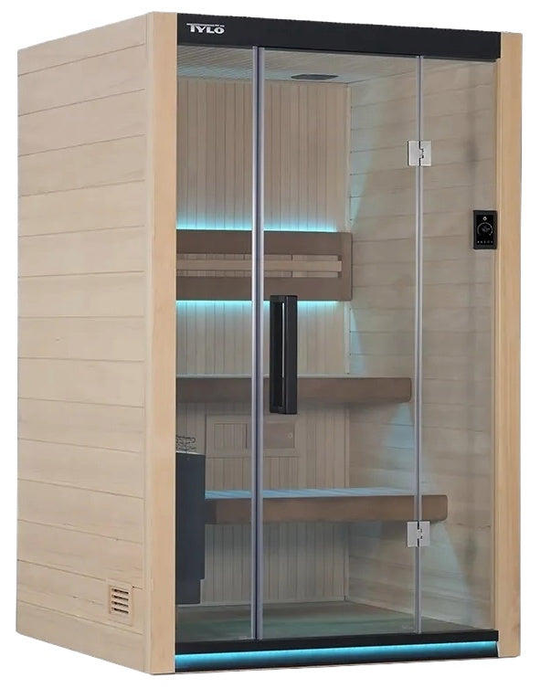 This image shows the Halmstad 2 Tylo sauna on a white background.