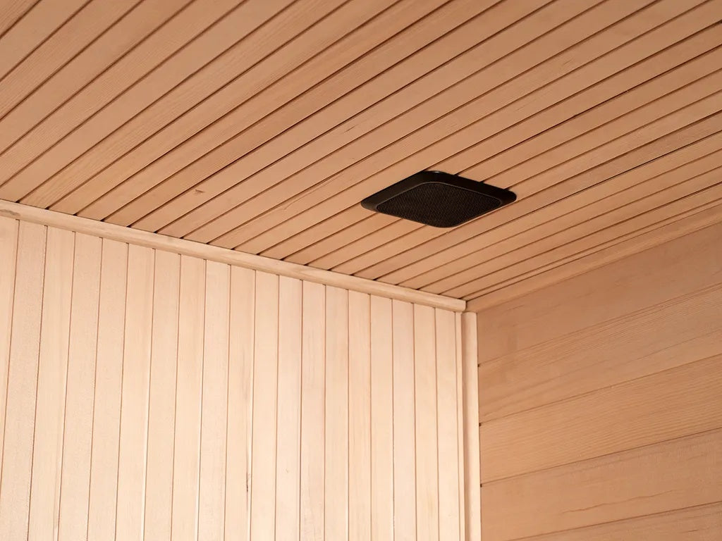 This image shows inside the sauna.