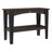 This is the Brazilian Walnut and Black colored Island Buffet Table on a white background.