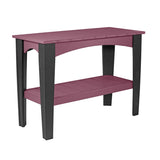 This is the Cherrywood and Black colored Island Buffet Table on a white background.