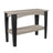 This is the Weatherwood and Black colored Island Buffet Table on a white background.