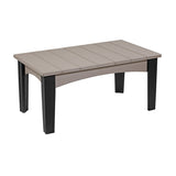 This is the Weatherwood and Black colored coffee table on a white background.
