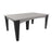 This is the Dove Gray and Black colored rectangular dining table on a white background.