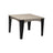This is the Weatherwood and Black colored square dining table on a white background.