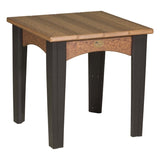 This is the Antique Mahogany and Black colored end table on a white background.