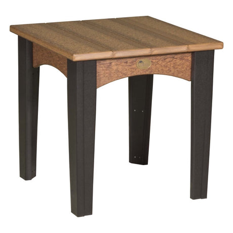This is the Antique Mahogany and Black colored end table on a white background.