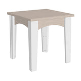 This is the Birch and White colored end table on a white background.