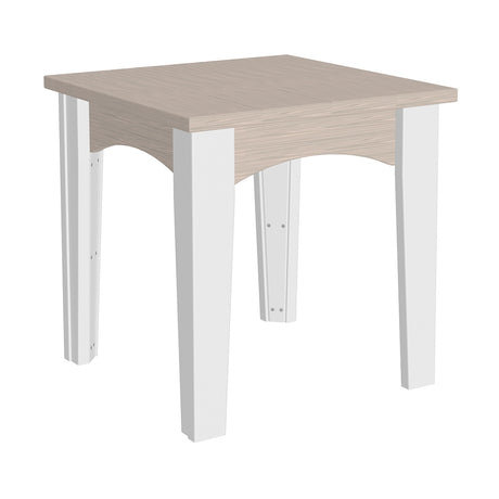 This is the Birch and White colored end table on a white background.