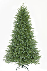 This is an image showing this artificial tree with the lights turned off. This tree is up against a white background.