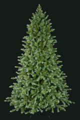 This is an image showing this artificial tree with the lights turned off. This tree is up against a black background.