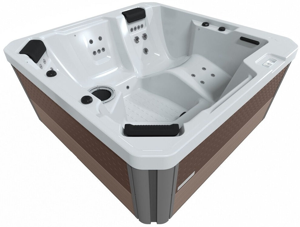 This image shows the Inspire hot tub on a white background.