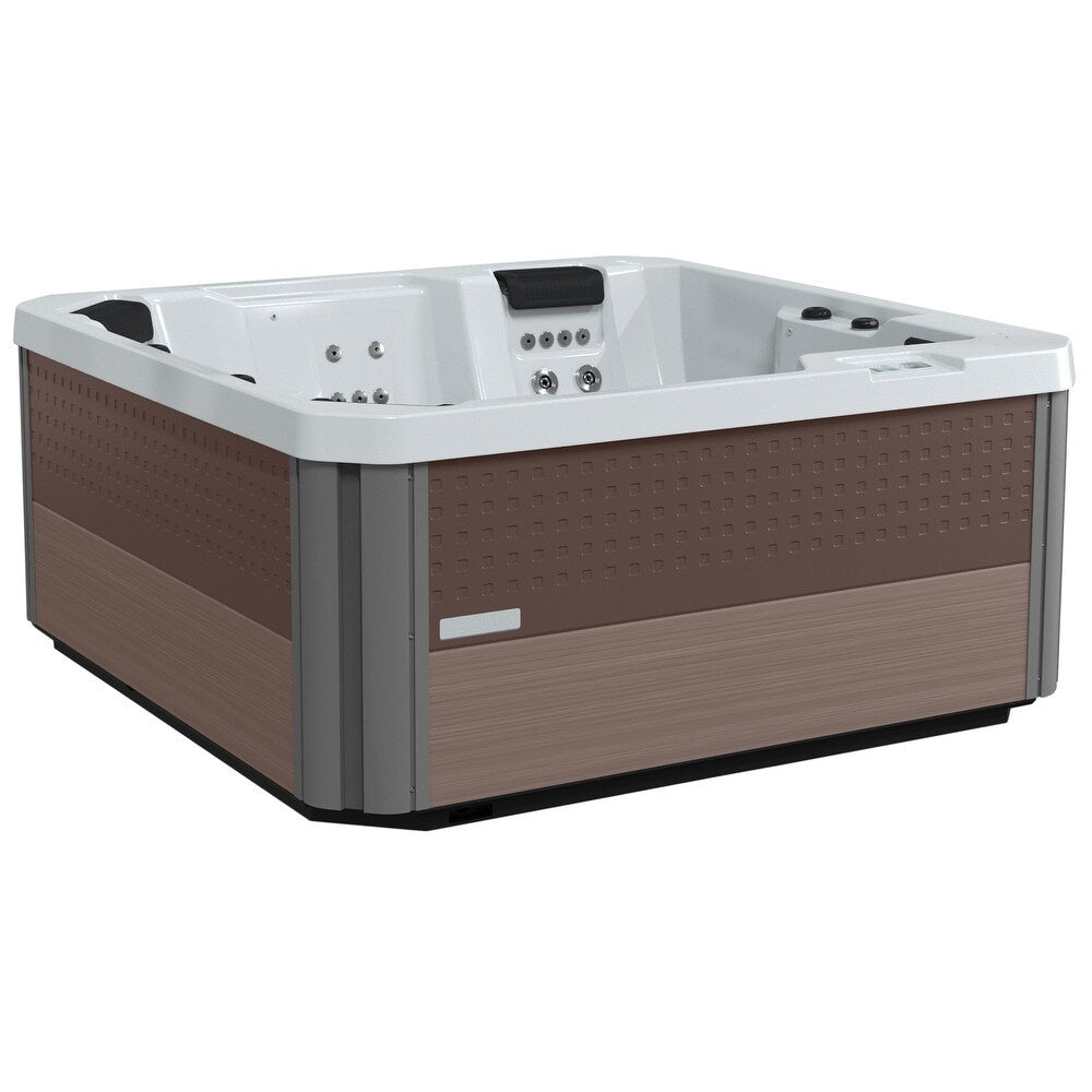 This image shows the Inspire hot tub on a white background.
