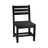 This is the Black colored Island Side Chair from a white background.