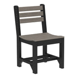 This is the Coastal Gray and Black colored Island Side Chair from a white background.