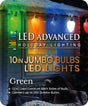 Green jumbo LED light bulb.