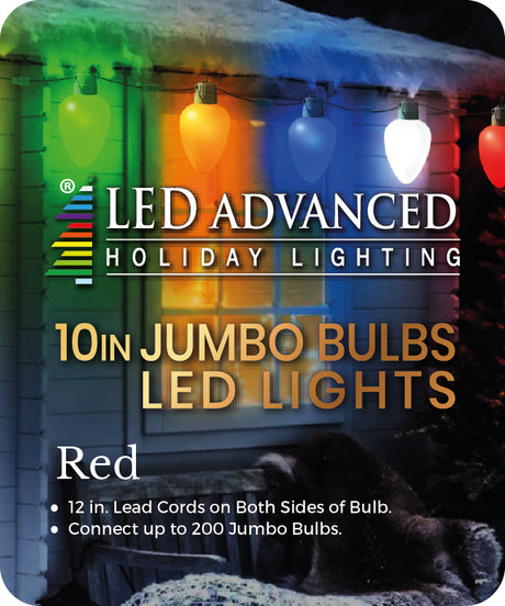 Red jumbo LED light bulb.
