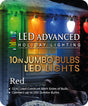 Red jumbo LED light bulb.