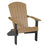This is the Cedar and Black colored Lakeside Adirondack Chair on a white background.
