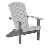 This is the Dove Gray and Slate colored Lakeside Adirondack Chair on a white background.