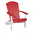 This is the Red and White colored Lakeside Adirondack Chair on a white background.