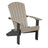 This is the Weatherwood and Black colored Lakeside Adirondack Chair on a white background.