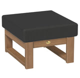 This is the Ottoman with Antique Mahogany frames and a Spectrum Carbon colored cushion.