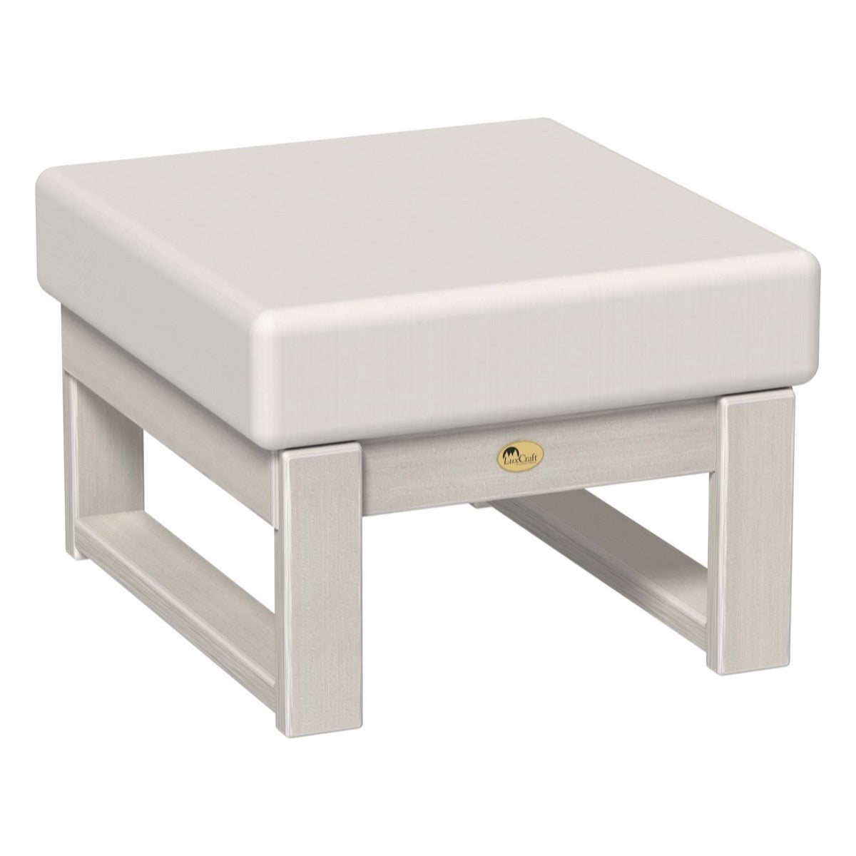 This is the Ottoman with Birch frames and a Canvas colored cushion.