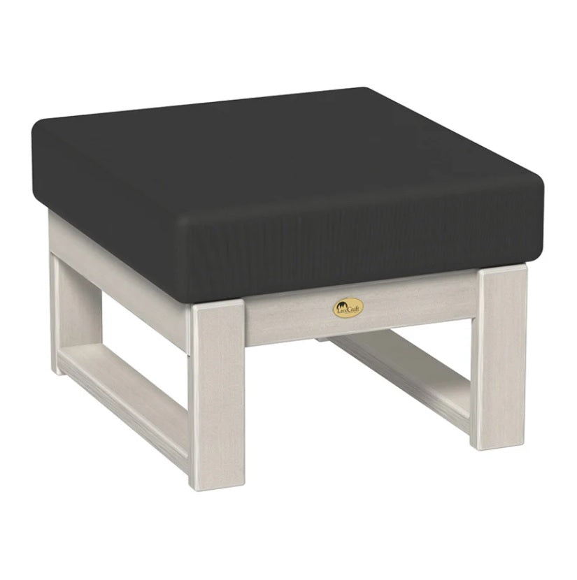 This is the Ottoman with Birch frames and a Spectrum Carbon colored cushion.