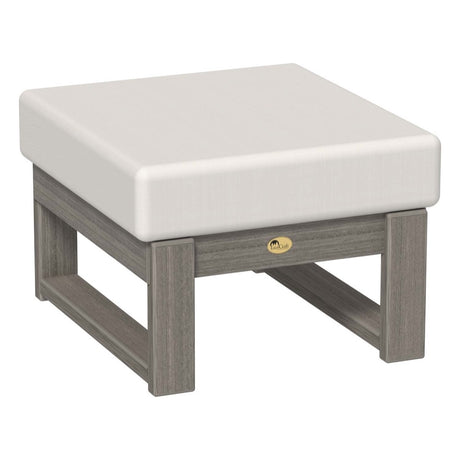 This is the Ottoman with Coastal Gray frames and a Canvas colored cushion.