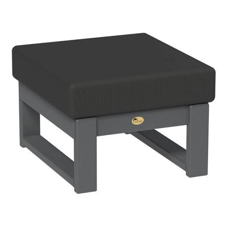 This is the Ottoman with Slate frames and a Spectrum Carbon colored cushion.