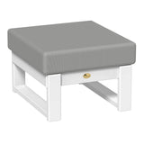 This is the Ottoman with White frames and a Spectrum Dove colored cushion.