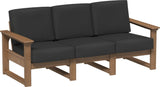 This image shows the deep seating sofa on a white background. The frames are antique mahogany and the cushions are spectrum carbon.