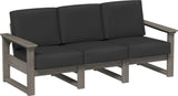 This image shows the deep seating sofa on a white background. The frames are coastal gray and the cushions are spectrum carbon.