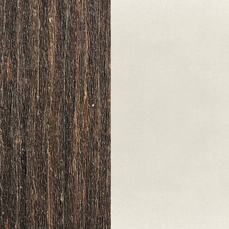 This image shows two color swatches: one for the frame and one for the cushions. The frames are Brazilian walnut and the cushions are canvas.