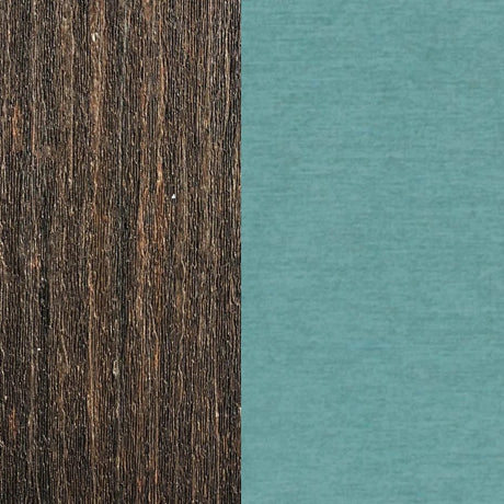 This image shows two color swatches: one for the frame and one for the cushions. The frames are Brazilian walnut and the cushions are cast breeze.