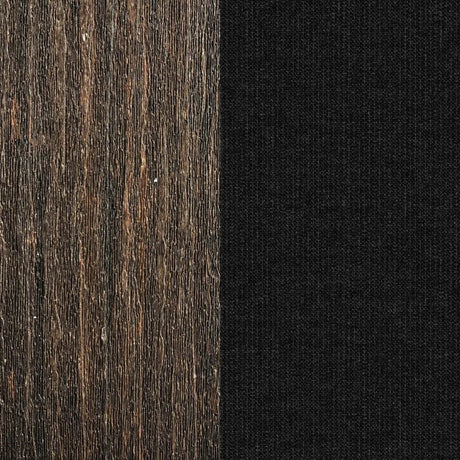 This image shows two color swatches: one for the frame and one for the cushions. The frames are Brazilian walnut and the cushions are spectrum carbon.