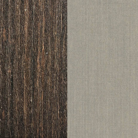 This image shows two color swatches: one for the frame and one for the cushions. The frames are Brazilian walnut and the cushions are spectrum dove.