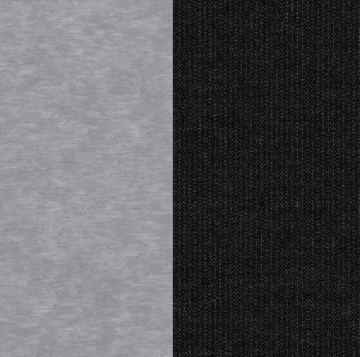 This image shows two color swatches: one for the frame and one for the cushions. The frames are dove gray and the cushions are spectrum carbon.