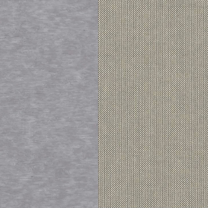 This image shows two color swatches: one for the frame and one for the cushions. The frames are dove gray and the cushions are spectrum dove.