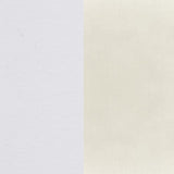 This image shows two color swatches: one for the frame and one for the cushions. The frames are white and the cushions are canvas.