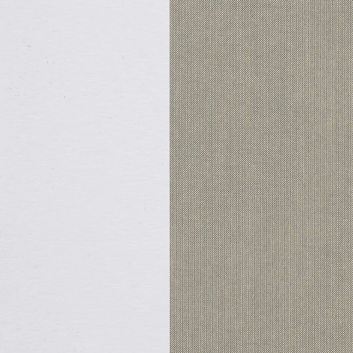 This image shows two color swatches: one for the frame and one for the cushions. The frames are white and the cushions are spectrum dove.