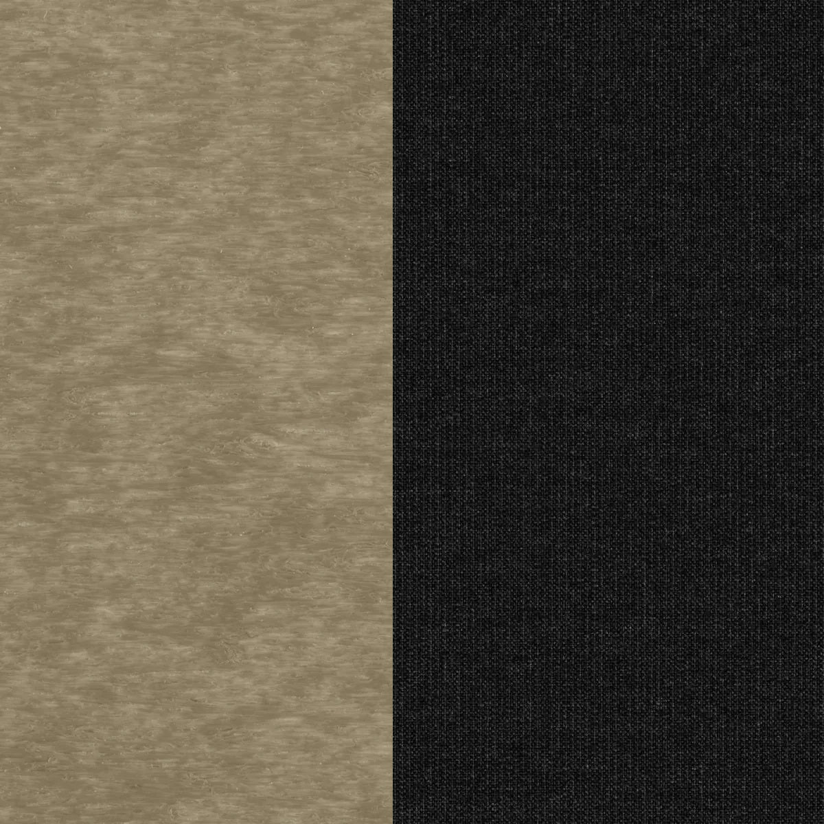 This image shows two color swatches: one for the frame and one for the cushions. The frames are weatherwood and the cushions are spectrum carbon.